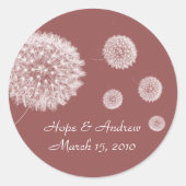Sticker Dandelion de mariée et de chambre (Devant)