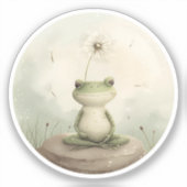 Sticker Dandelion de méditation de grenouille (Recto)