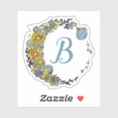 Sticker Dandelion Fleurs Lune Wreath of Wives Initial (Feuille)