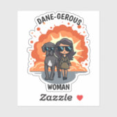 Sticker Dane Super drôle | Femme à germe dane (Feuille)