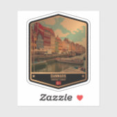 Sticker Danemark (Feuille)