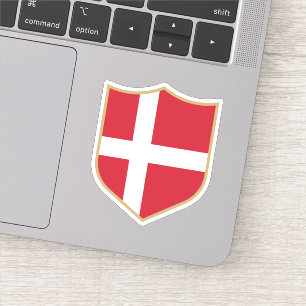 Sticker Danemark Drapeau Emblem Voyage patriotique