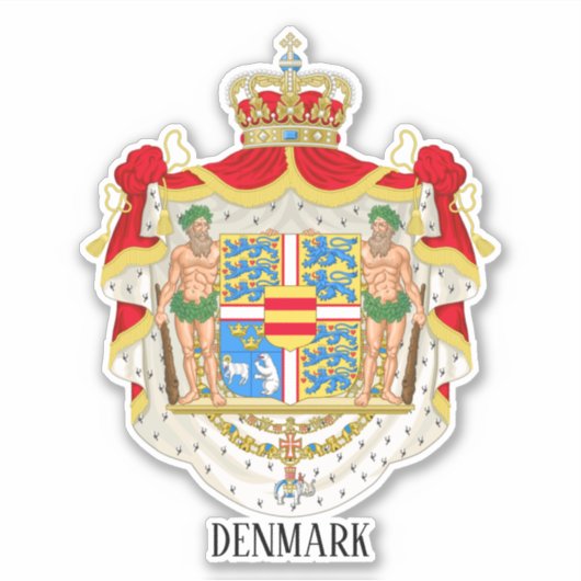 Sticker Danemark Manteau National Patriotique (Devant)
