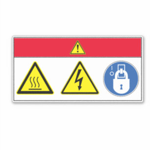 Sticker Danger/Étiquette de surface chaude Dd2