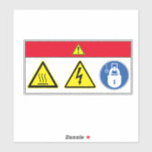 Sticker Danger/Étiquette de surface chaude Dd2 (Feuille)