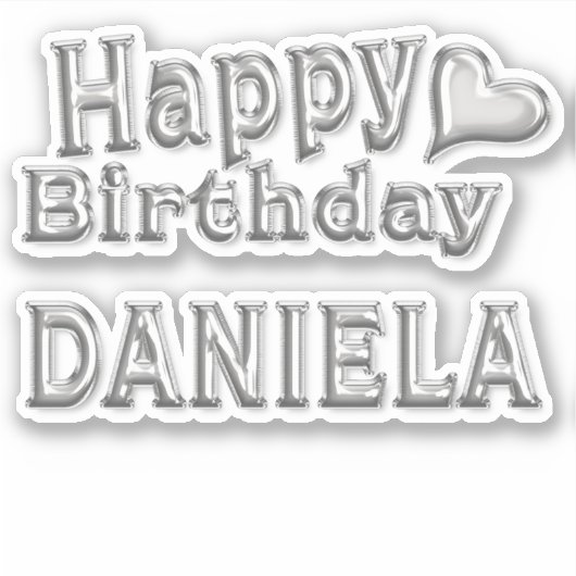 Sticker Daniela Happy Birthday (Devant)