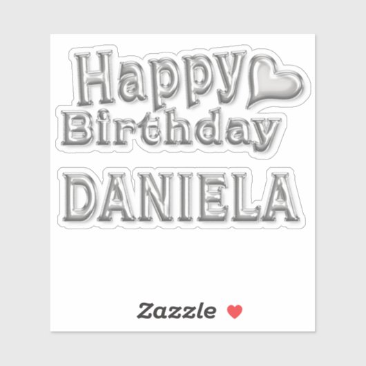 Sticker Daniela Happy Birthday (Feuille)
