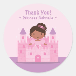 Sticker 'Dank je' Zwart Amerikaanse Prinses