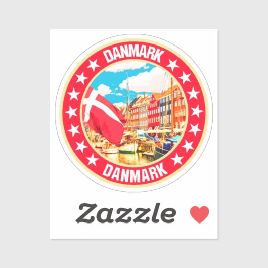 Sticker Danmark (Feuille)