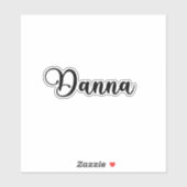 Sticker Danna Nom - Calligraphie manuscrite (Feuille)