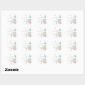 Sticker d'anniversaire avec un ours en peluche mig (Feuille)