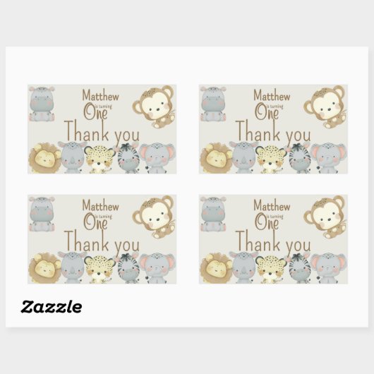Sticker d'anniversaire Boho Safari (Feuille)