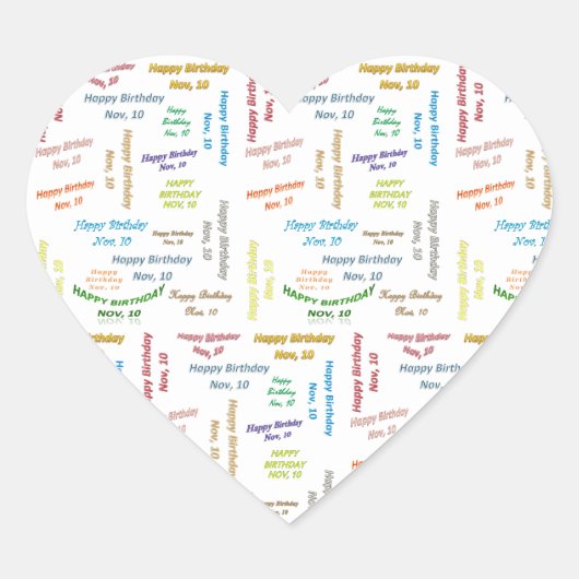 Sticker d'anniversaire du 10 novembre (Devant)