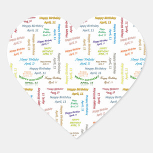 Sticker d'anniversaire du 11 avril