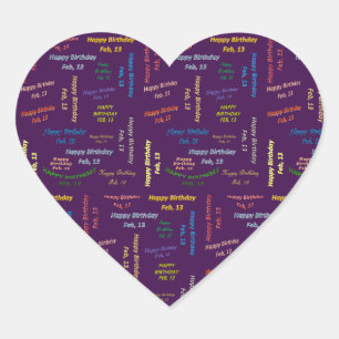 Sticker d'anniversaire du 13 février