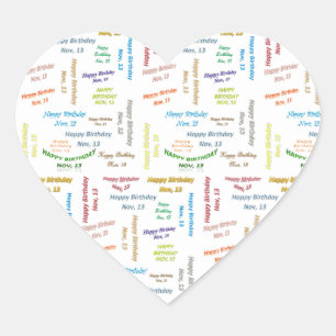 Sticker d'anniversaire du 13 novembre