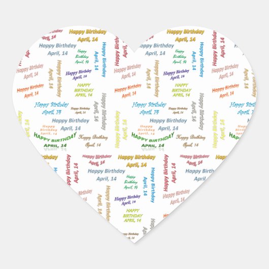 Sticker d'anniversaire du 14 avril (Devant)