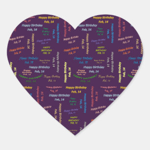 Sticker d'anniversaire du 14 février