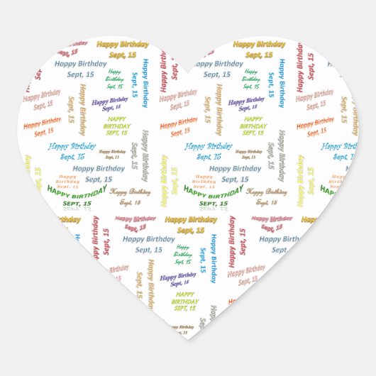 Sticker d'anniversaire du 15 septembre (Devant)