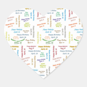 Sticker d'anniversaire du 16 avril