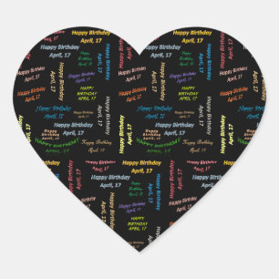 Sticker d'anniversaire du 17 avril