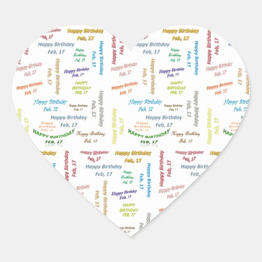 Sticker d'anniversaire du 17 février (Devant)