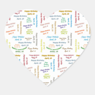 Sticker d'anniversaire du 19 avril