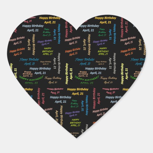 Sticker d'anniversaire du 21 avril (Devant)