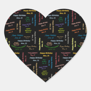 Sticker d'anniversaire du 21 novembre
