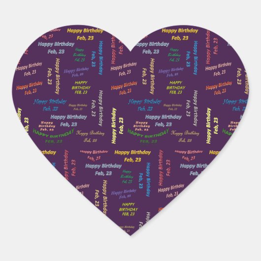 Sticker d'anniversaire du 23 février (Devant)