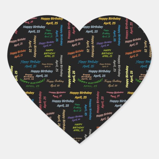 Sticker d'anniversaire du 25 avril (Devant)