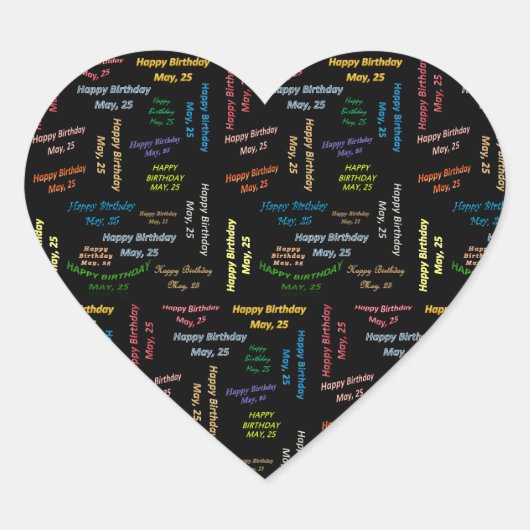 Sticker d'anniversaire du 25 mai (Devant)