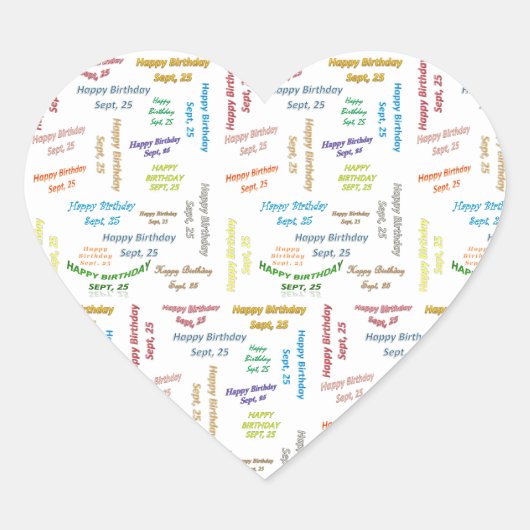 Sticker d'anniversaire du 25 septembre (Devant)