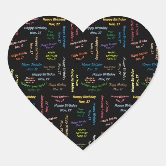 Sticker d'anniversaire du 27 novembre (Devant)