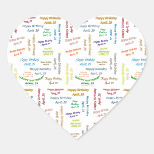 Sticker d'anniversaire du 29 avril