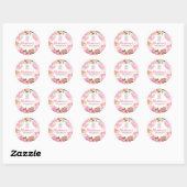 Sticker d'anniversaire du Carnaval rose (Feuille)