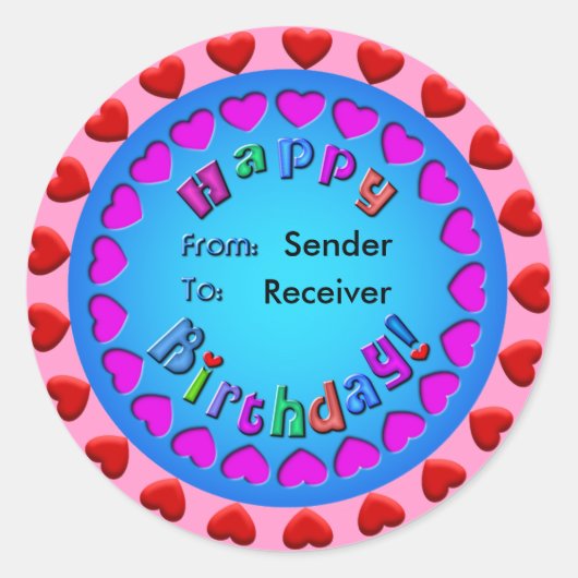 Sticker d'anniversaire du Cercle des Coeurs (Devant)