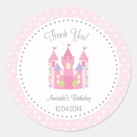 Sticker d'anniversaire du château Little Princess (Devant)