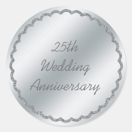 Sticker d'anniversaire du Mariage d'huile d'argent (Devant)