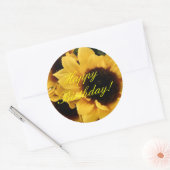 Sticker d'anniversaire du tournesol (Enveloppe)