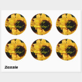 Sticker d'anniversaire du tournesol (Feuille)