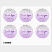 Sticker d'anniversaire en argent et violet (Feuille)