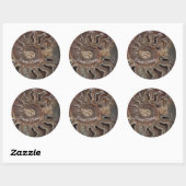 Sticker d'anniversaire Fossil Ammonite Shell (Feuille)