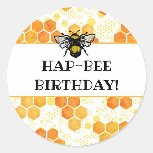 Sticker d'anniversaire HapBEE (Devant)