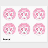 Sticker d'anniversaire lapin personnalisé (Feuille)