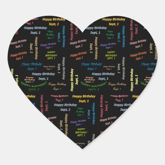 Sticker d'anniversaire le 1er septembre (Devant)