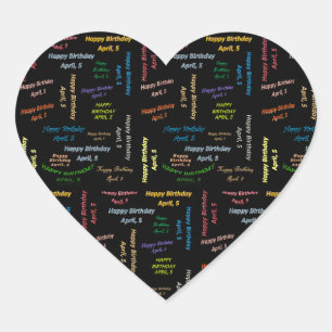 Sticker d'anniversaire le 5 avril