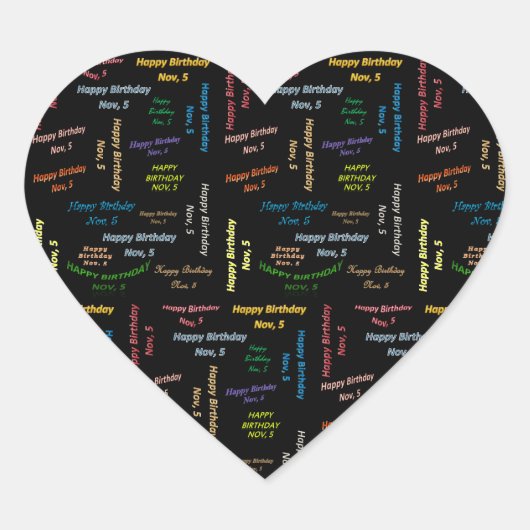 Sticker d'anniversaire le 5 novembre (Devant)