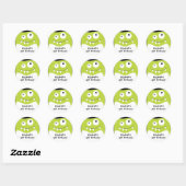 Sticker d'anniversaire Lime Monster Bash (Feuille)