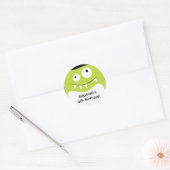 Sticker d'anniversaire Lime Monster Bash (Enveloppe)